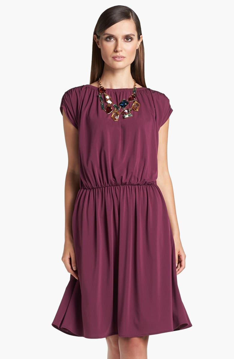 St. John Collection Gathered Matte Jersey Dress, Alternate, color,
