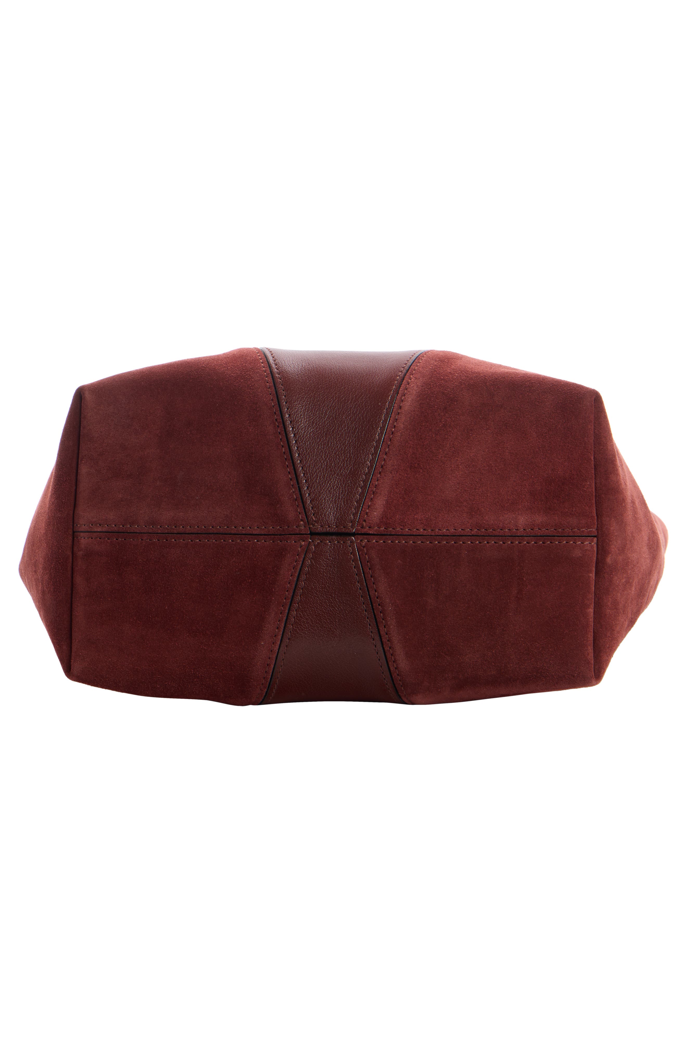 Medium Spin Leather & Suede Tote, Alternate, color, CRAFTY BROWN