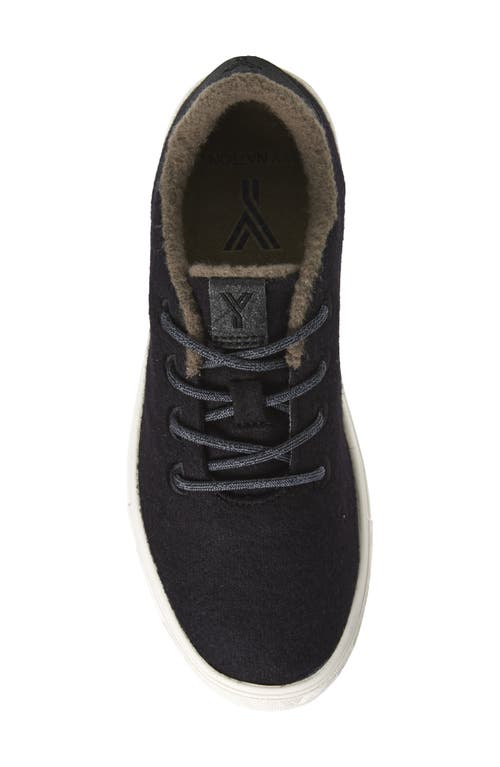 Yy Nation Cirro Wool Blend Water Resistant Low Top Sneaker In Black/white