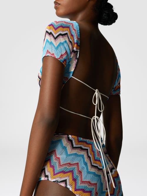 Missoni Bikini With T-shirt Top And Zig Zag Pattern In Multicoloured