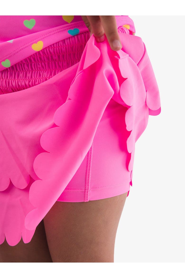 UPF50+ Active Tiered Flare Skort, Alternate, color, Neon Pink