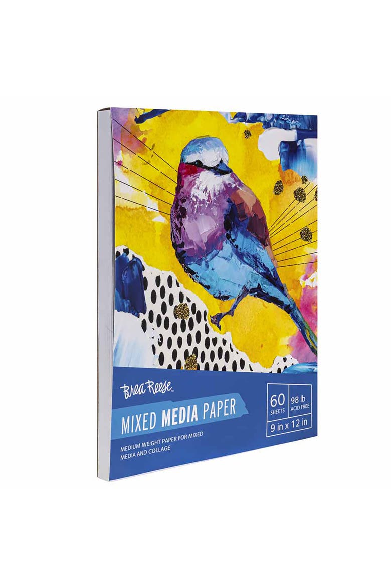 Mixed Media Paper Pad 60 Sheets, Alternate, color, White