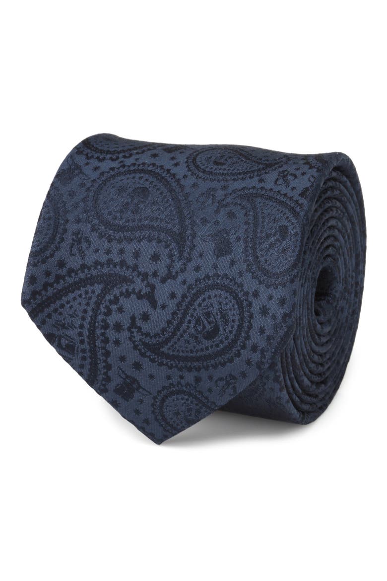 Star Wars™ - The Mandalorian & The Child Paisley Silk Tie, Alternate, color, NAVY