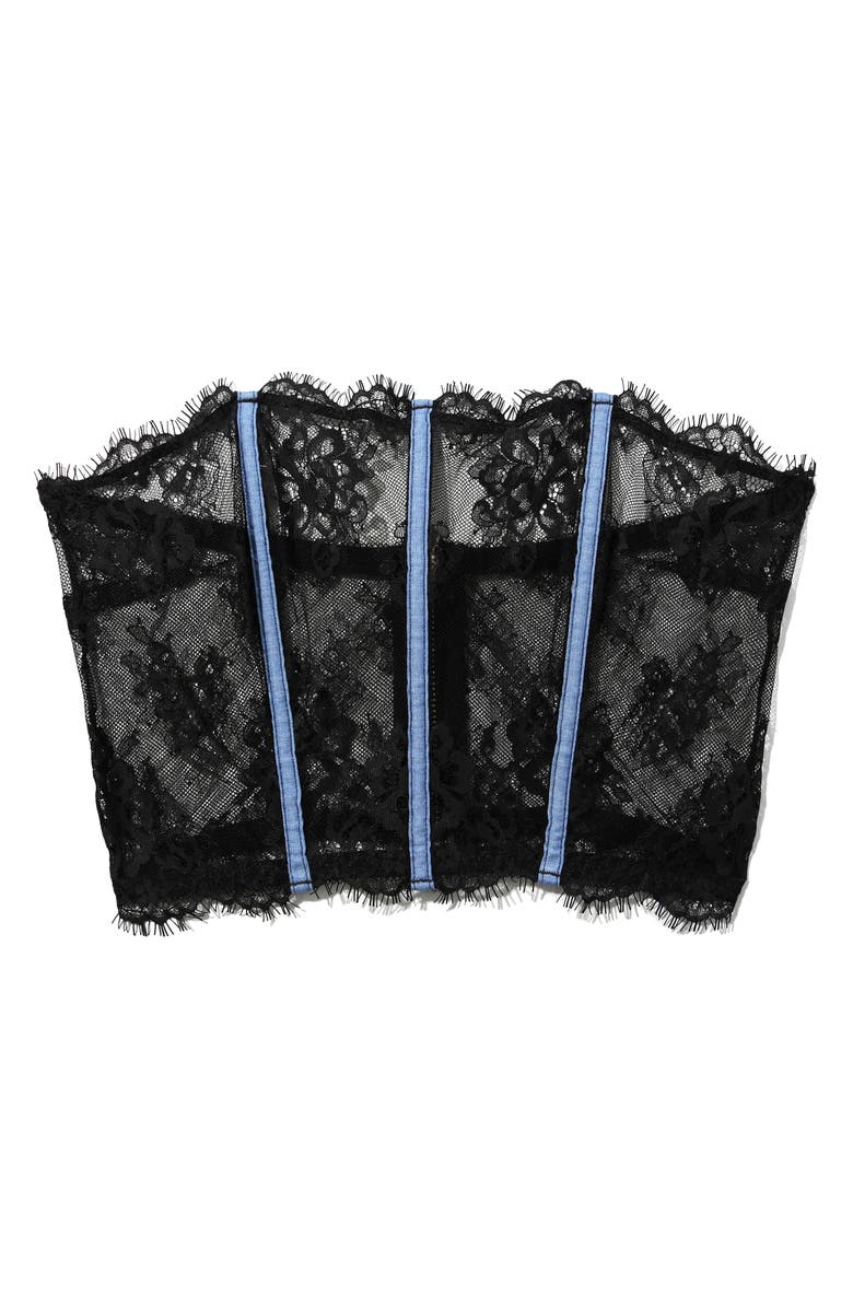 Hanky Panky Katrina Strapless Lace Corset, Alternate, color, Denim