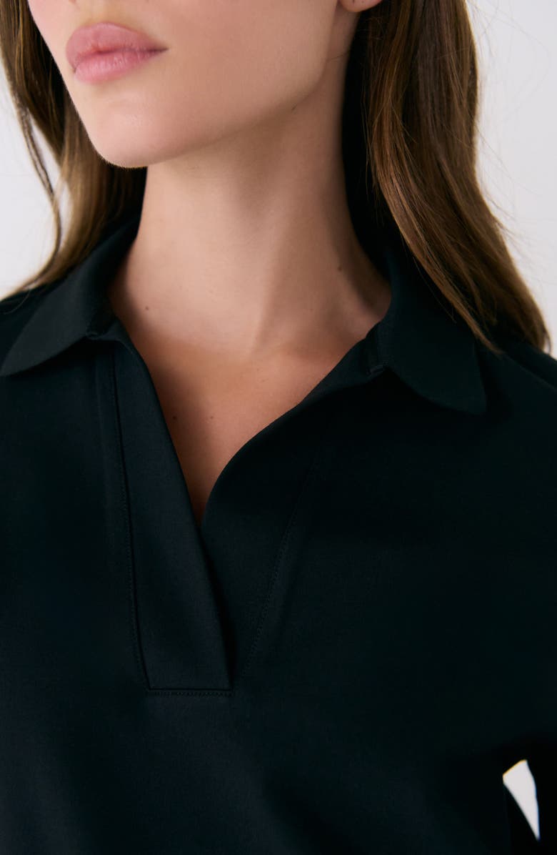 Lole Mindset Johnny Collar Sweatshirt, Alternate, color, Black