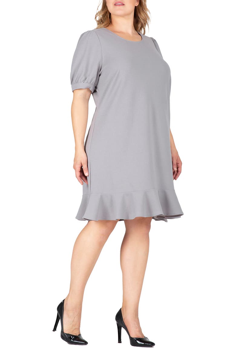 Crepe Knit Dress, Alternate, color, GREY