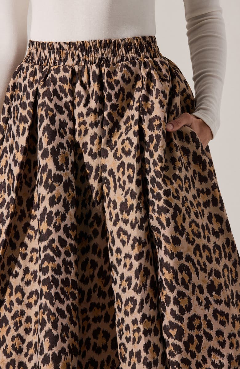 ASTR the Label Andolina Animal Print Midi Skirt, Alternate, color, Leopard Print