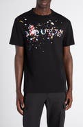 McQueen Paint Splattered Logo Graphic T-Shirt