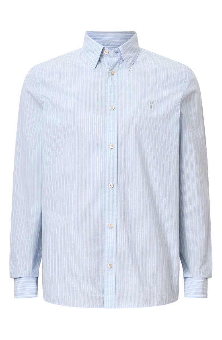 AllSaints Saint Stripe Button-Up Shirt, Alternate, color, 