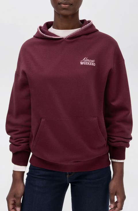 Almost Weekend Embroidered Hoodie
