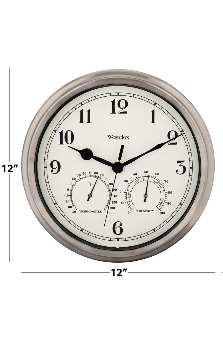Westclox Wall Clock, Alternate, color, Silver
