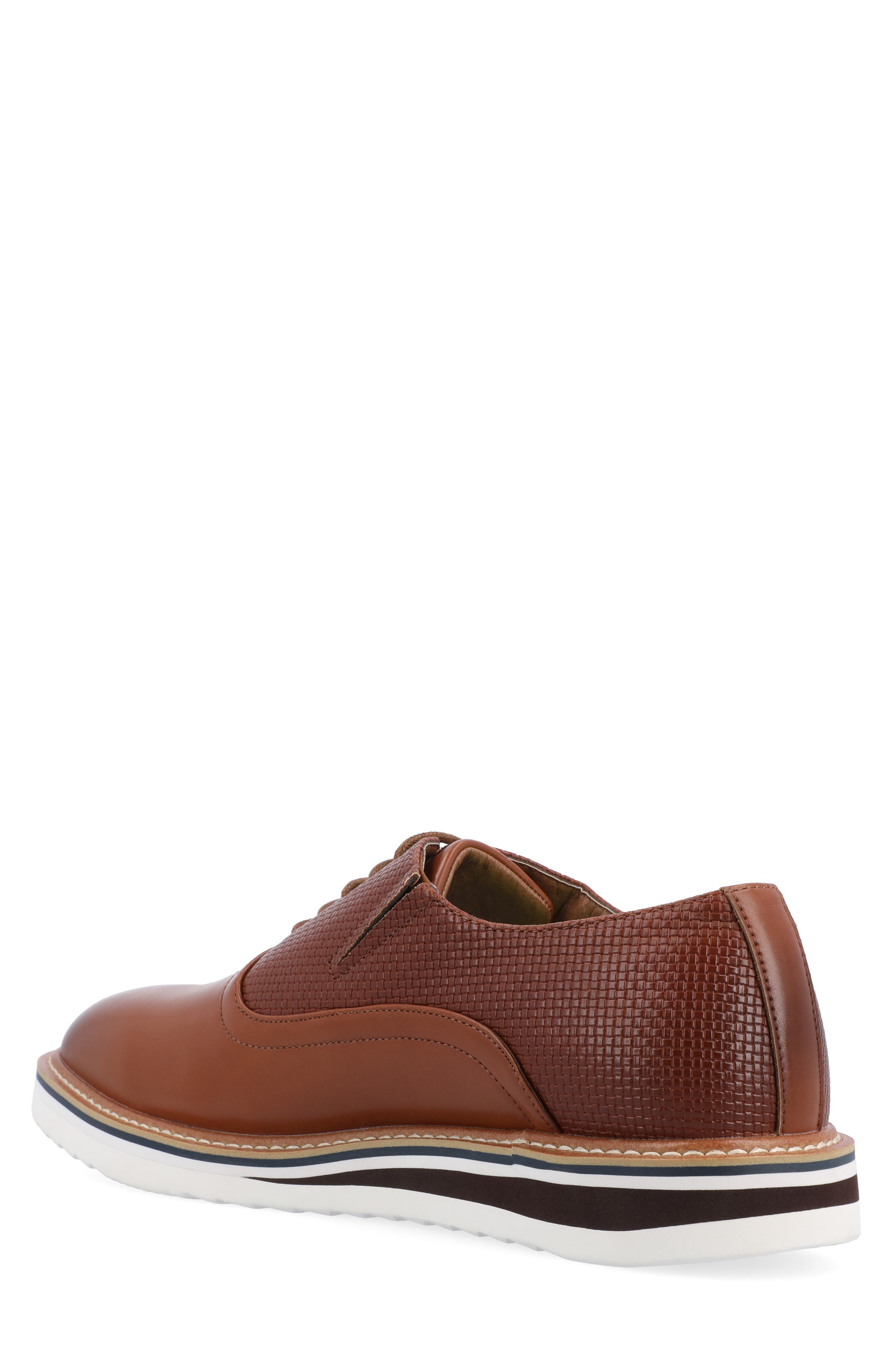 VANCE CO Weber Plain Toe Oxford, Alternate, color, Chestnut