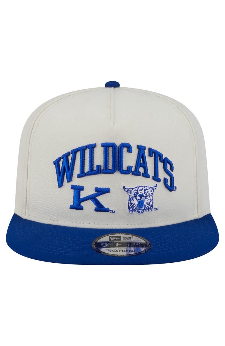 New Era Men's New Era White Kentucky Wildcats Collegiate 9FIFTY A-Frame Snapback Hat, Alternate, color, White
