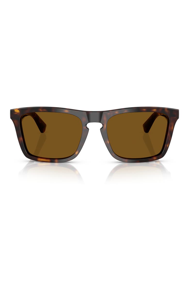 57mm Square Sunglasses, Main, color, DARK HAVANA