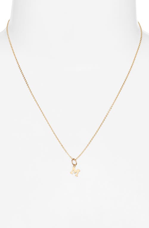 Nashelle Initial Pendant Necklace In Gold Fill - M
