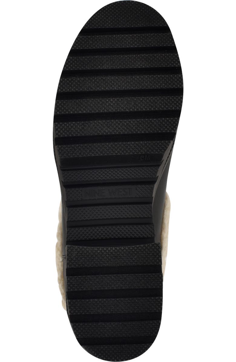 Nine West Haray Faux Shearling Lug Sole Chelsea Boot, Alternate, color,