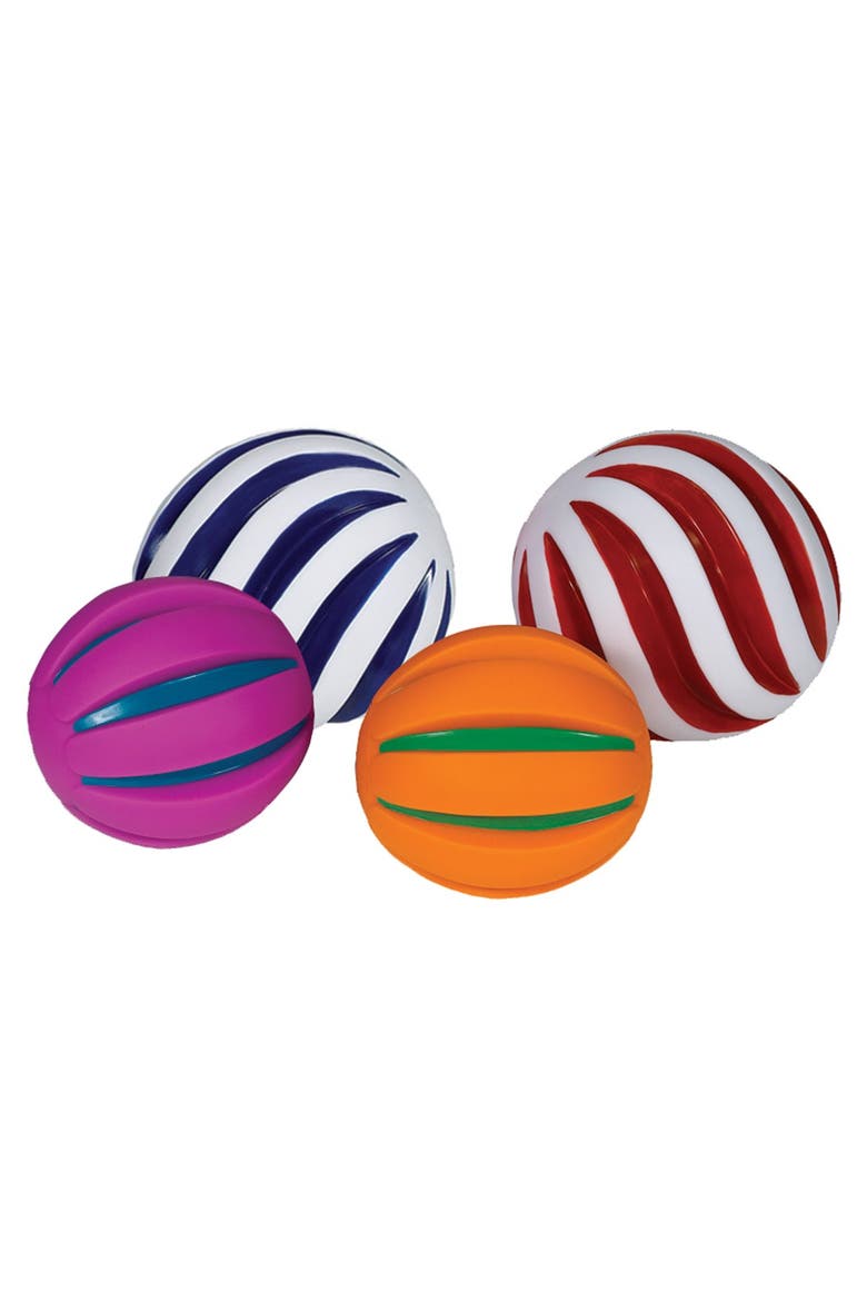Tactile Squeaky Balls - Set of 6, Alternate, color, Multicolored
