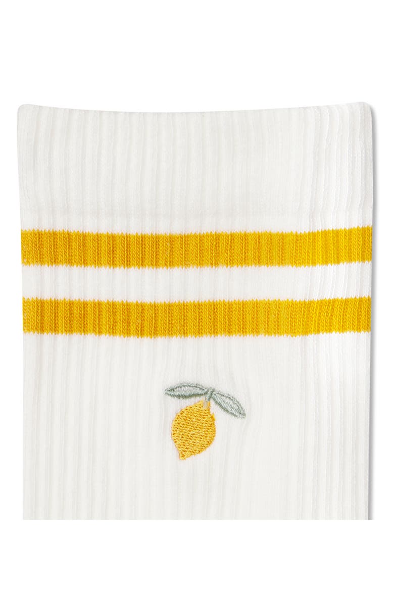 Bombas Lemon Modern Rib Quarter Socks, Alternate, color, 