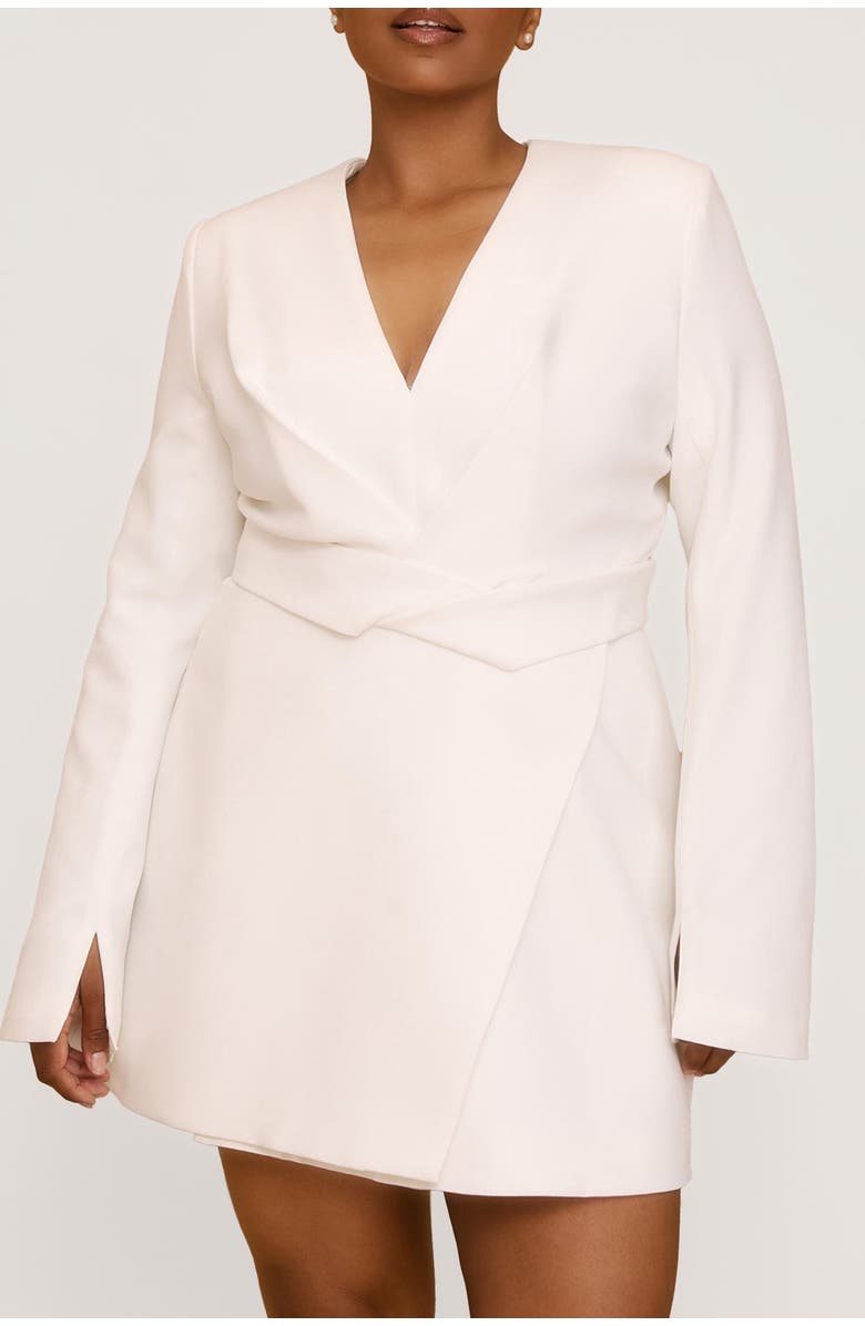 Six Stories Wrap Front Blazer Dress, Alternate, color,