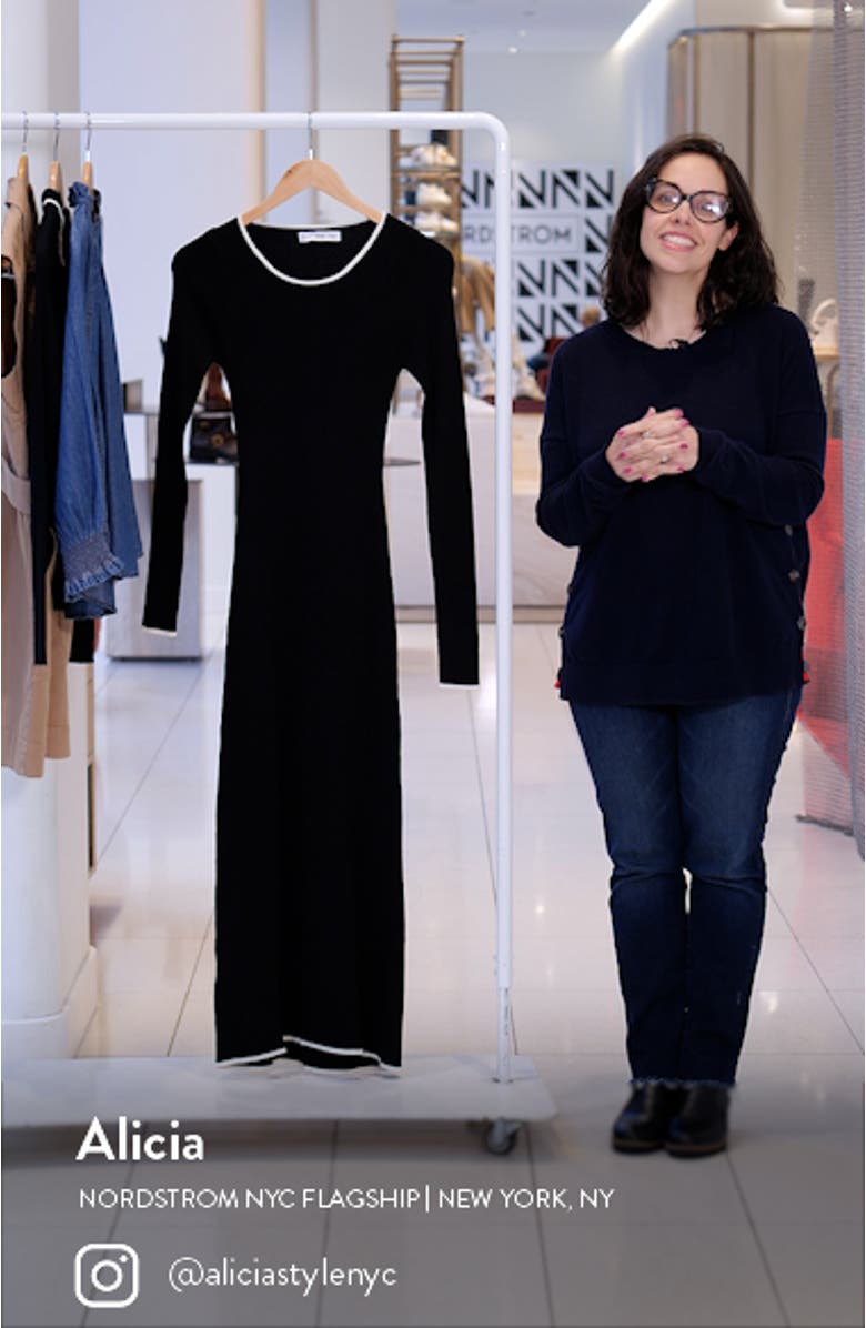 Shadowin Long Sleeve Maxi Sweater Dress, sales video thumbnail