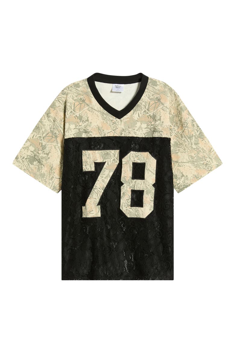 Lace 78 Camo V-Neck T-Shirt, Alternate, color, CAMO