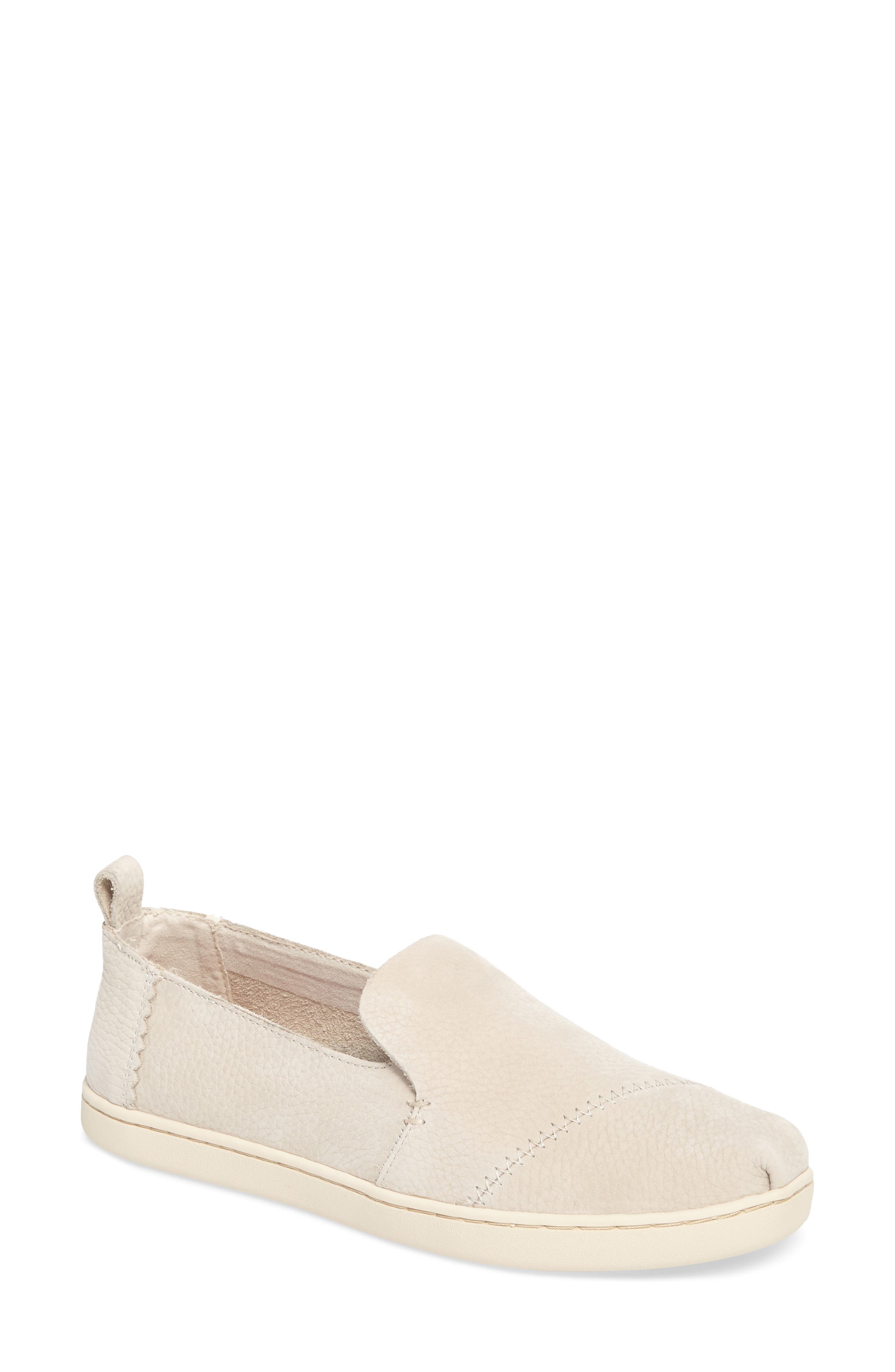 TOMS Deconstructed Alpargata Slip-On, Main, color, Birch Nubuck Leather
