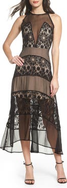 Foxiedox Tristan Lace & Chiffon Maxi Dress