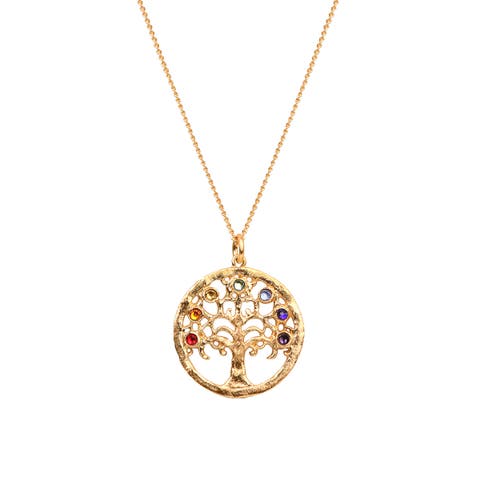 Mindful Alignment - Chakra Tree Of Life Charm Necklace