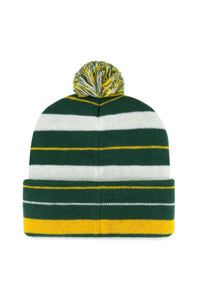 '47 Men's '47 Green Green Bay Packers Powerline Cuffed Knit Hat with Pom, Alternate, color, Green