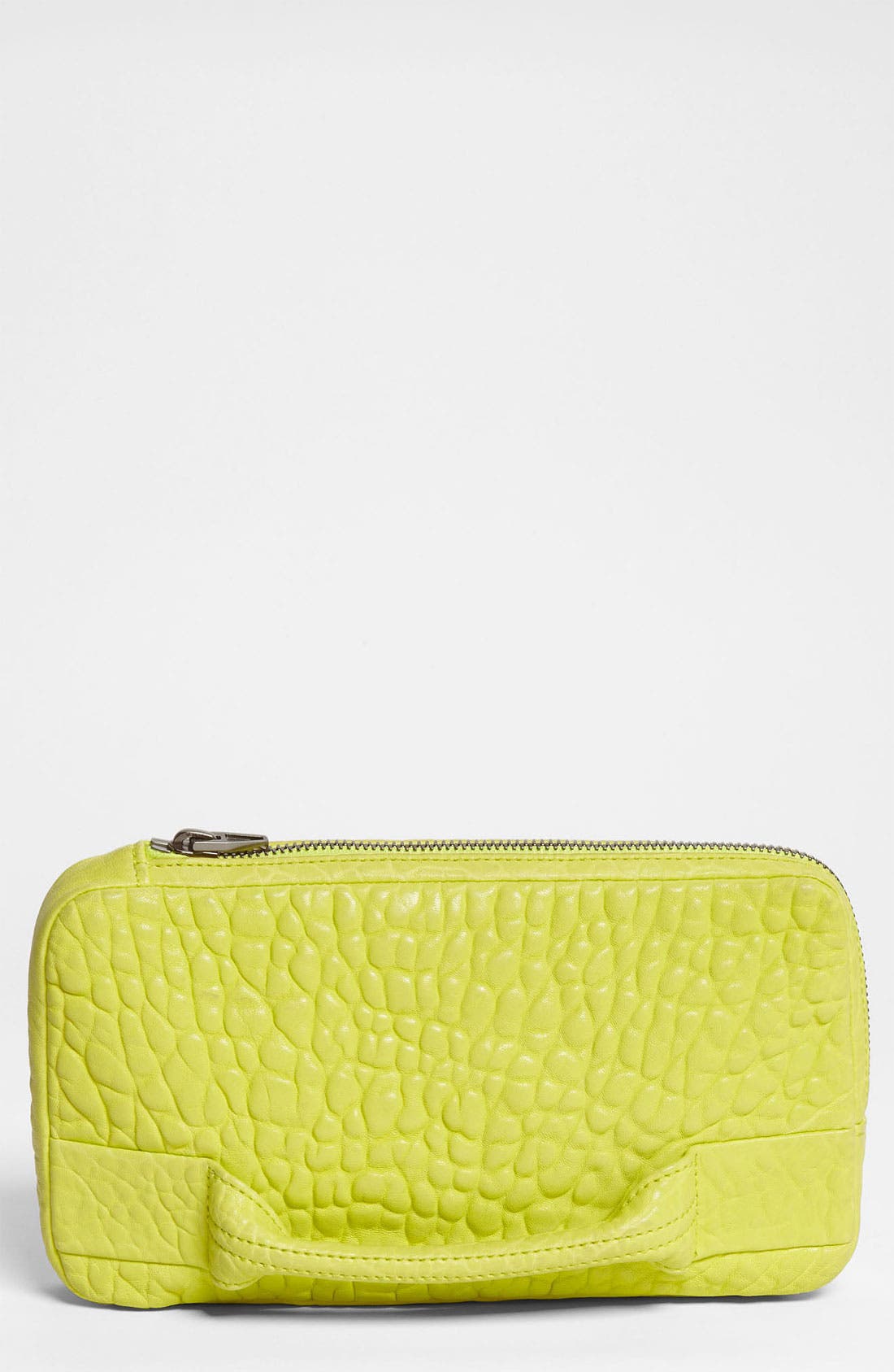 'Dumbo' Leather Clutch, Main, color, ACID
