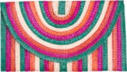 Jelavu Brooke Striped Raffia Clutch