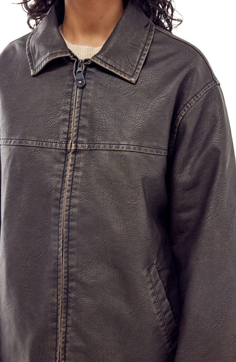 BDG Urban Outfitters Wadded Faux Leather Jacket, Alternate, color,