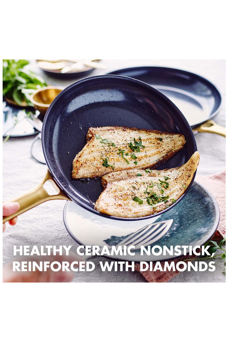 Reserve Set of 3 Ceramic Nonstick Frying Pans (Nordstrom Exclusive), Alternate, color, BLACK