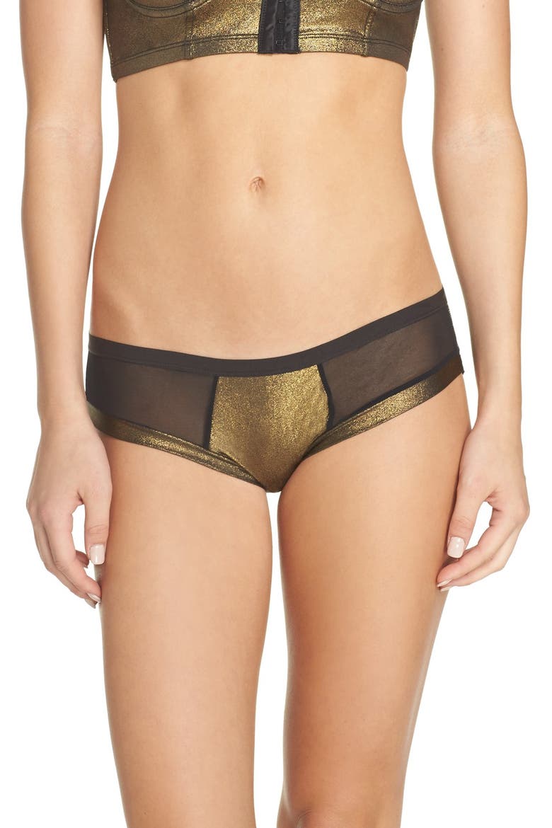 Intimates Candy Hipster Panty, Main, color, GOLD FOIL