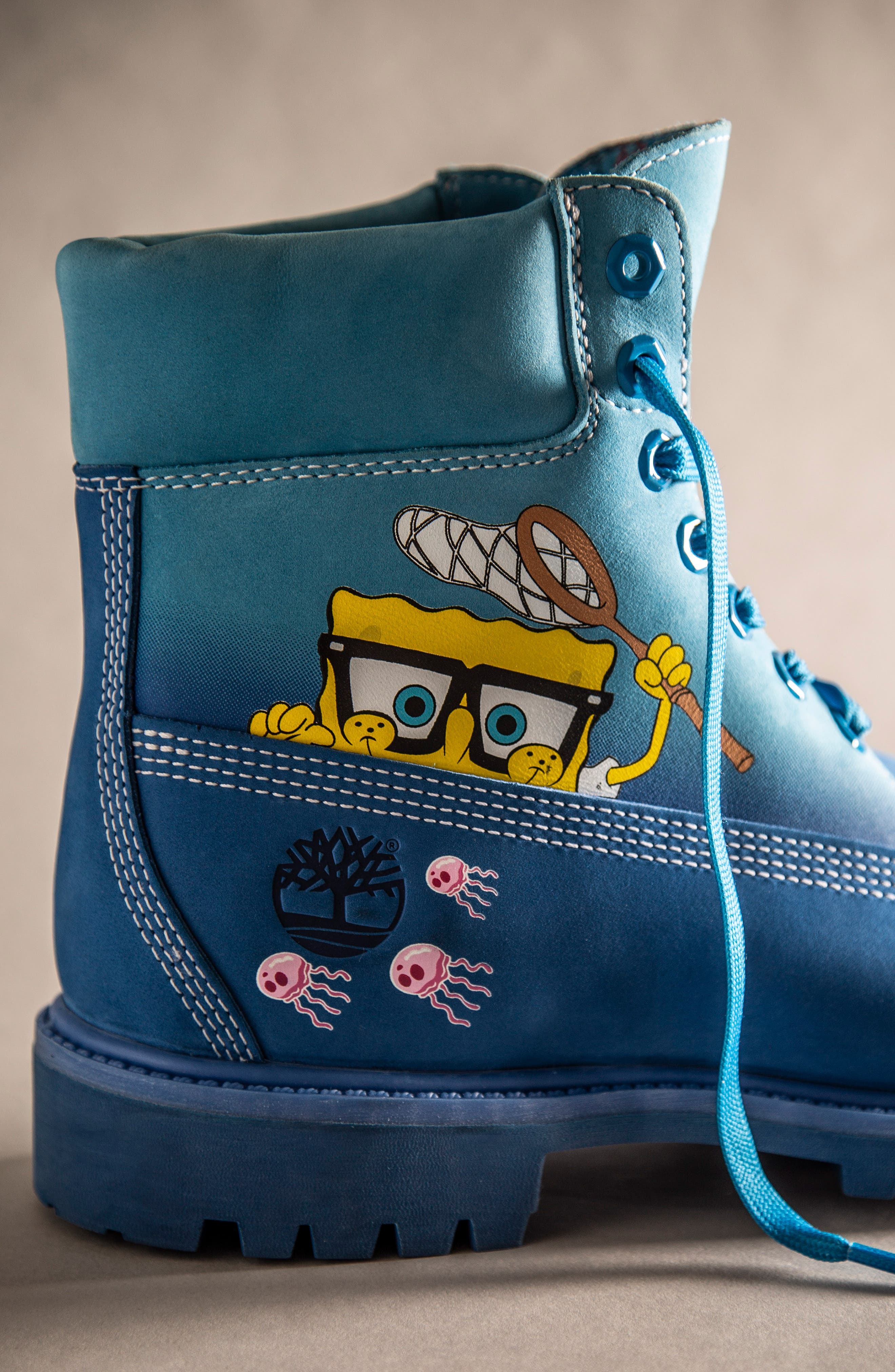 Timberland SpongeBob Waterproof Plain Toe Boot, Alternate, color, 