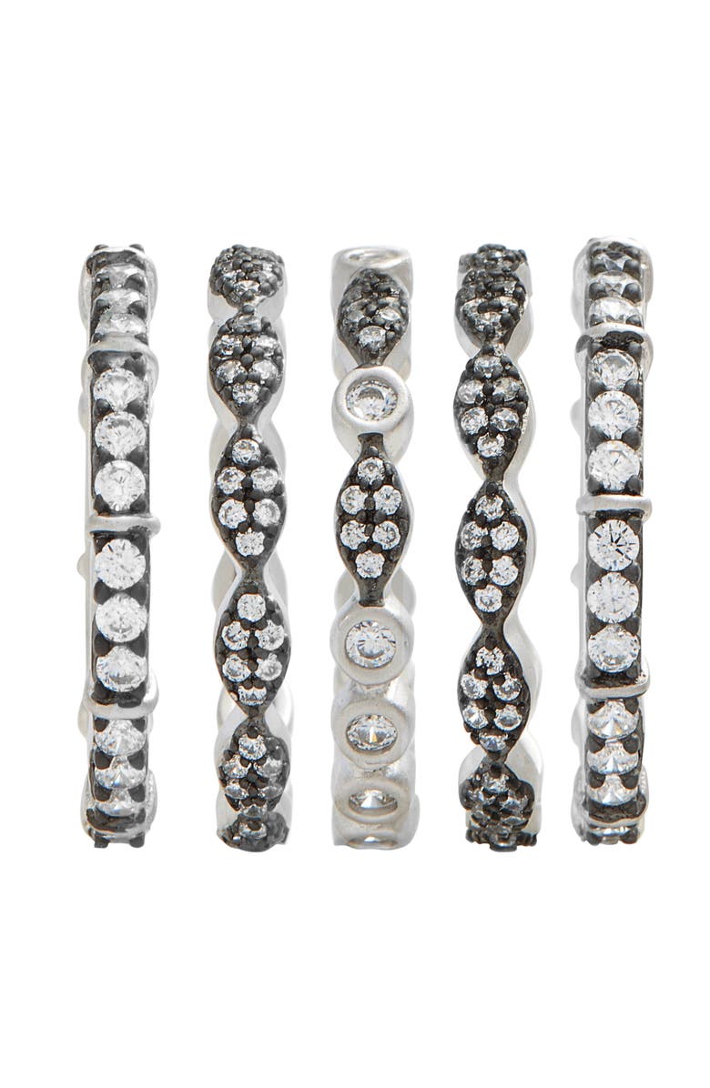 FREIDA ROTHMAN Classic Mixed 5-Stack Ring, Alternate, color, 
