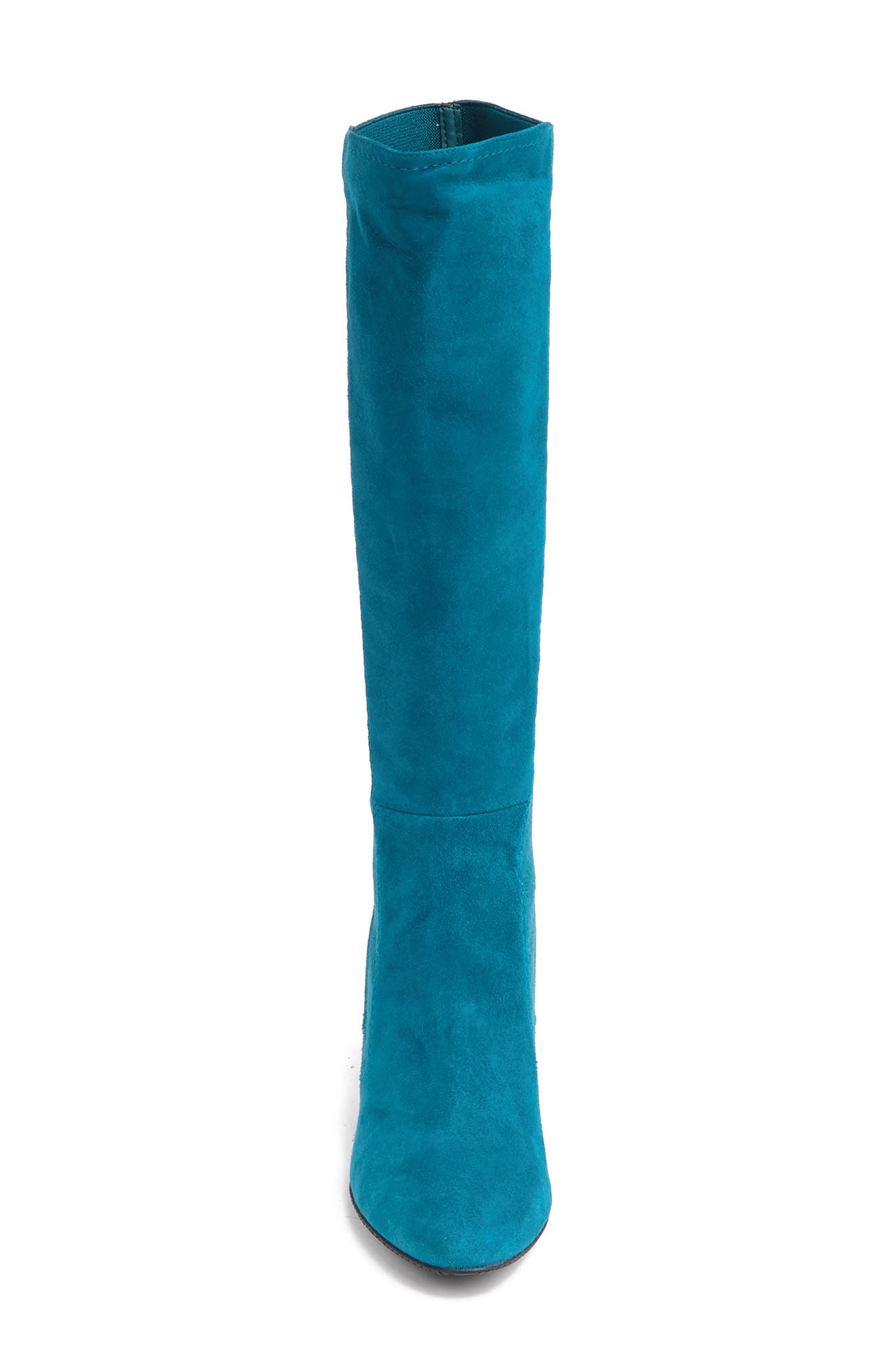 Livia Suede Tall Boot, Alternate, color, PEACOCK