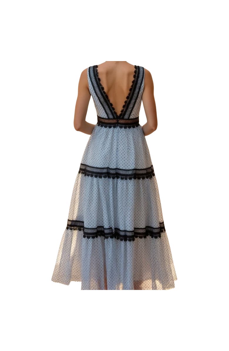 AKALIA Kiki Dotted Long Dress, Alternate, color, 