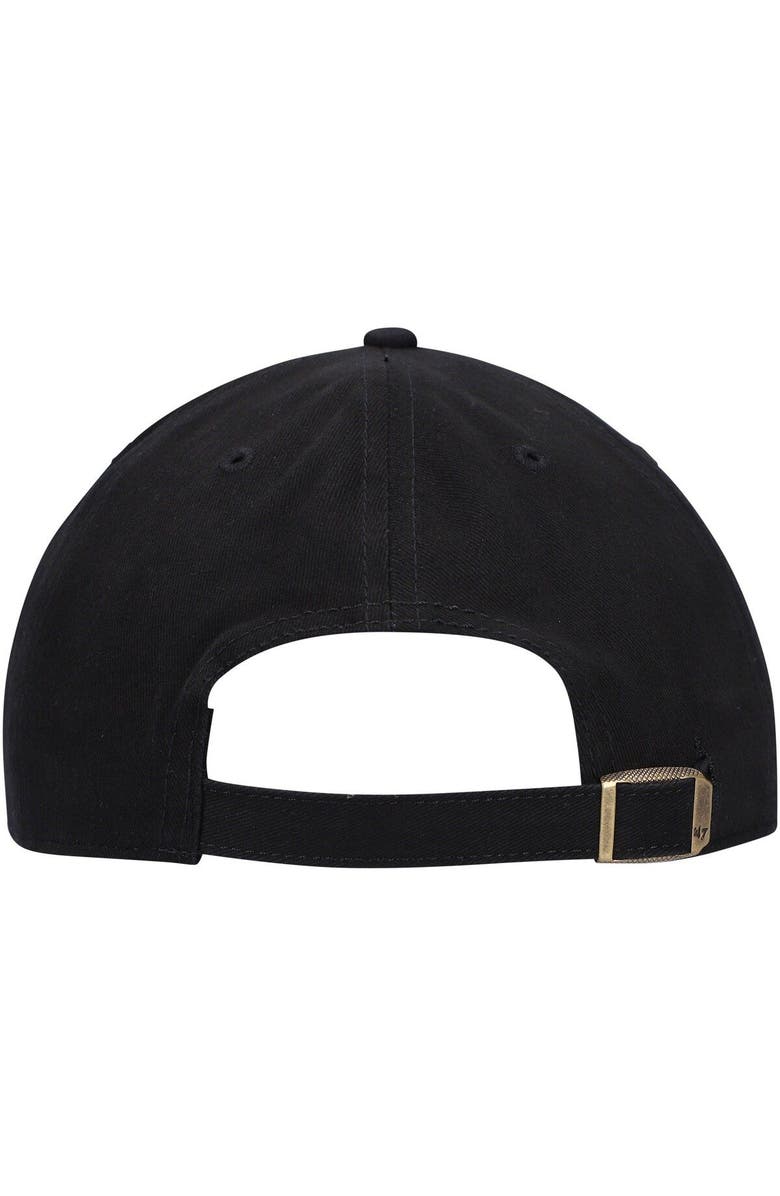 '47 Women's '47 Black Purdue Boilermakers Miata Clean Up Logo Adjustable Hat, Alternate, color, 