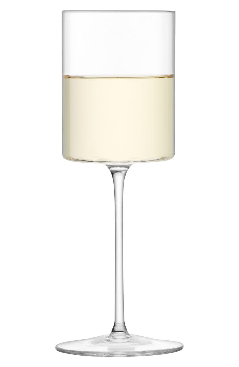 LSA Otis Set of 2 White Wine Glasses, Alternate, color, Clear