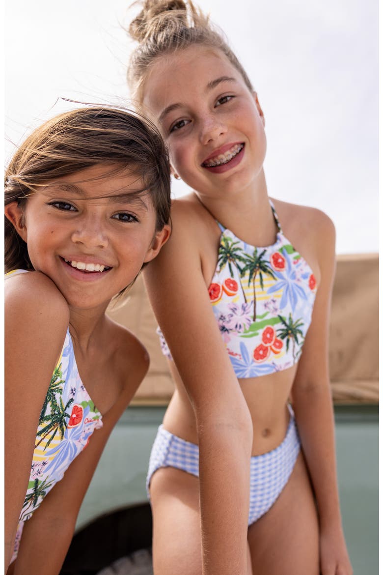 Kids' Ciao Paradiso Reversible UPF 50+ Two-Piece Swimsuit, Alternate, color, BLUE