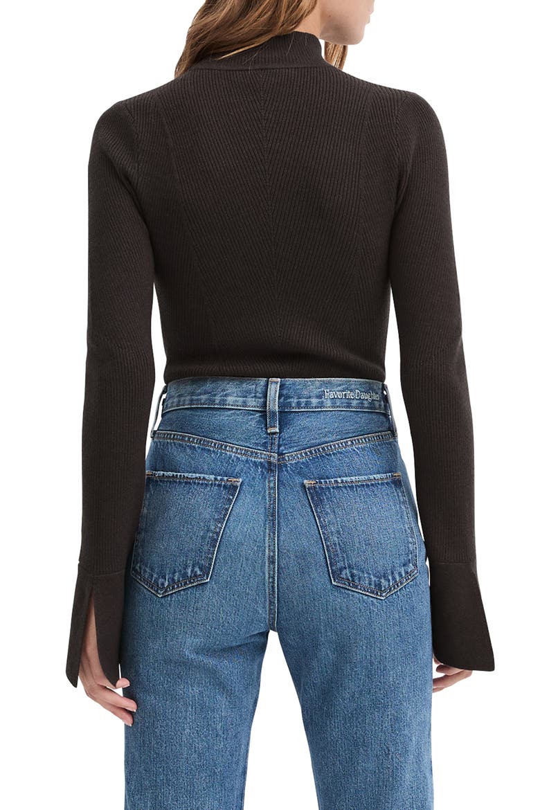 The Runway Rib Turtleneck Sweater, Alternate, color, CHARCOAL