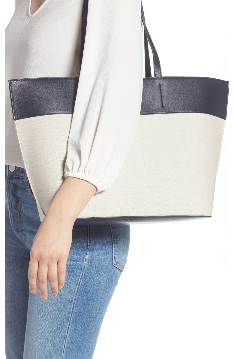 A.P.C. Totally Leather & Canvas Tote Bag, Alternate, color,