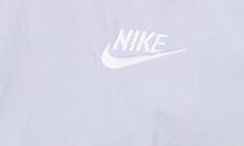 Nike Club Short Sleeve Button-up Oversize Shirt In Blue