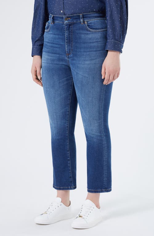 Marina Rinaldi Madras Denim Ankle Jeans In Blue
