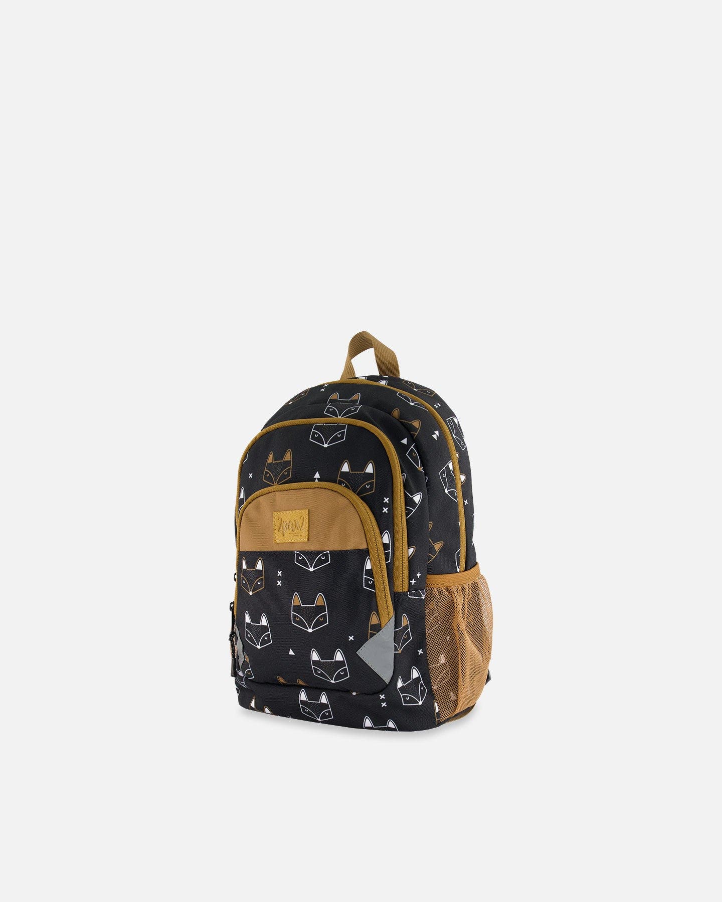 Deux par Deux Little Boy's Toddler Backpack Black Printed Fox, Alternate, color, 