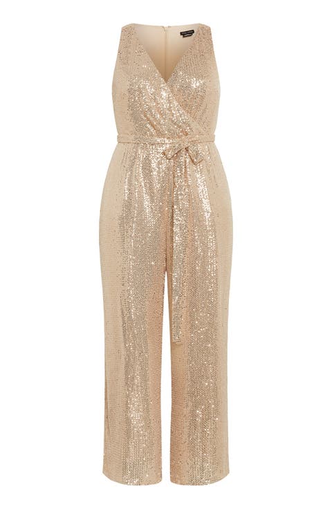 Dazzling Sequin Wide Leg Jumpsuit