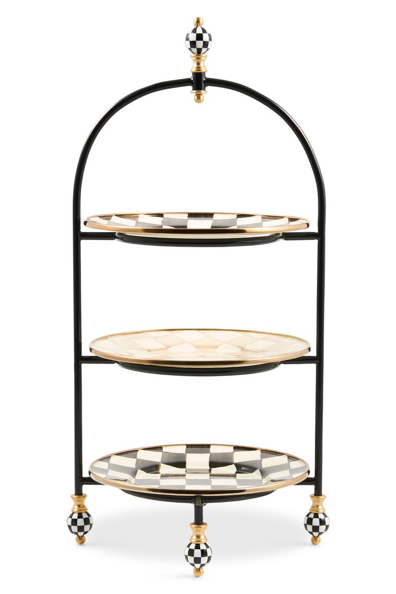 Check Small Plate Stand, Alternate, color, BLACK