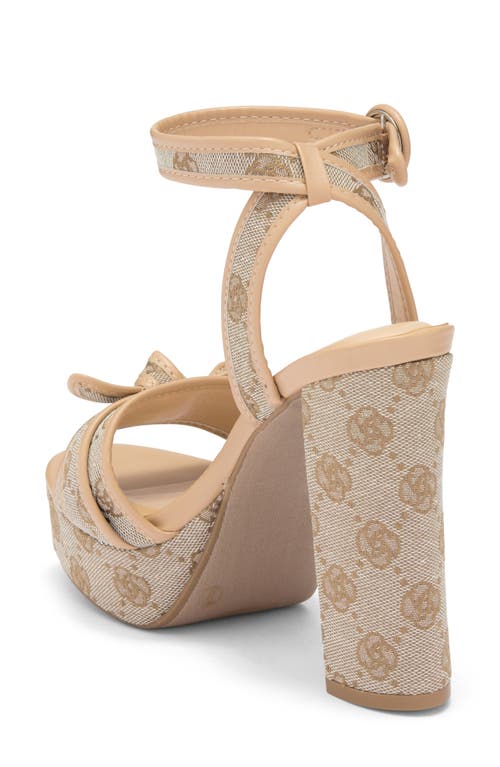 Wild Diva Lounge Fay Ankle Strap Platform Sandal In Brown