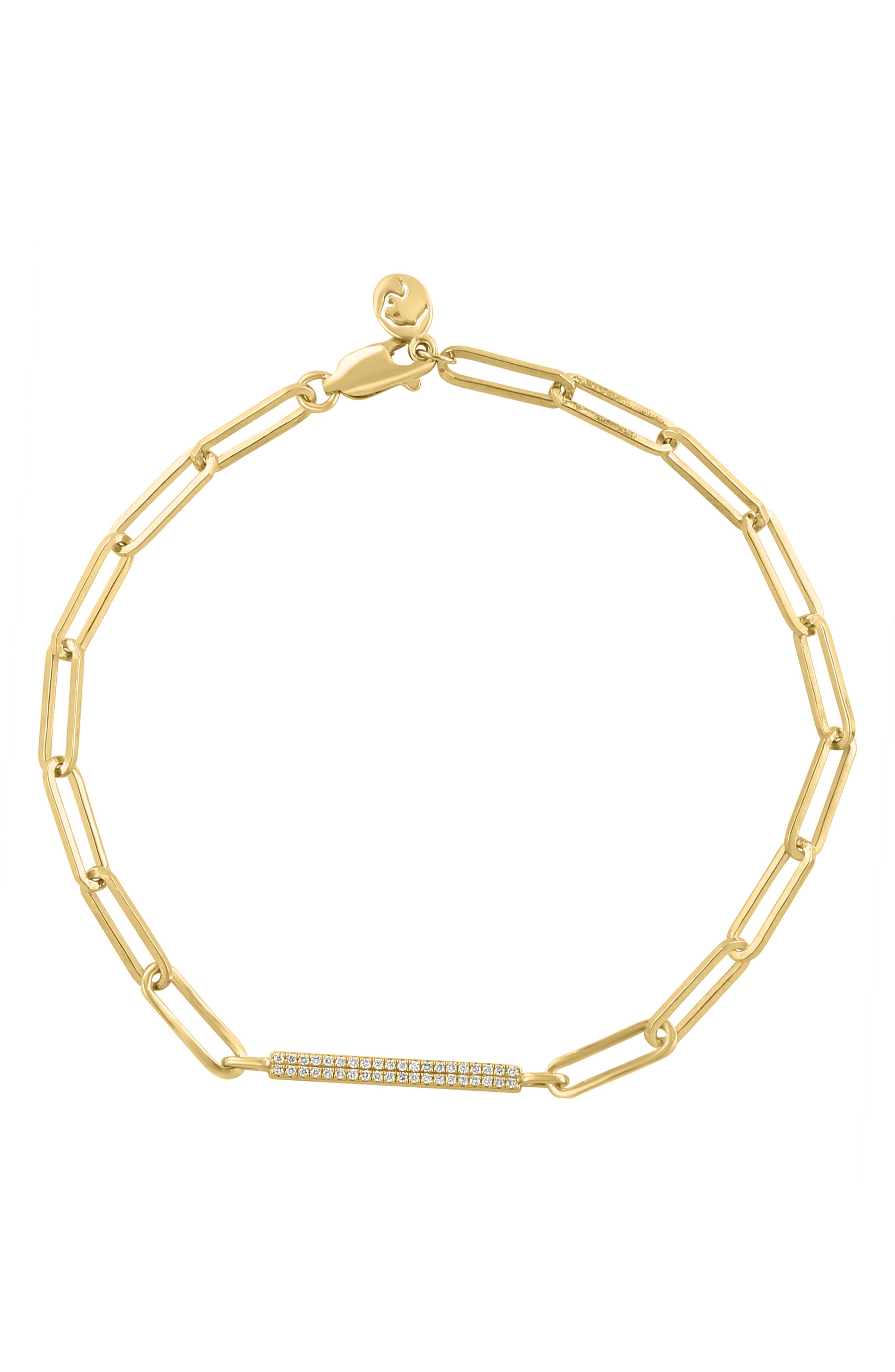 EFFY 14K Gold Plated Sterling Silver Pavé Diamond Bar Bracelet - 0.11ct.